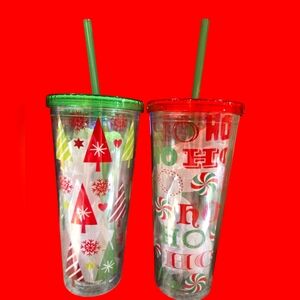 Christmas Thermal Cups 7" Pair